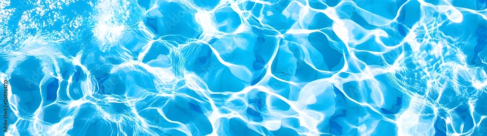 Leinwandbilder tranquil and serene blue water background with soothing ripple patterns and captivating light reflec