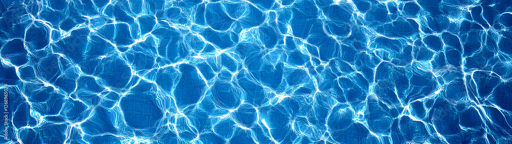 Poster tranquil rippling water surface with mesmerizing blue hues and shimmering reflections serene and cal