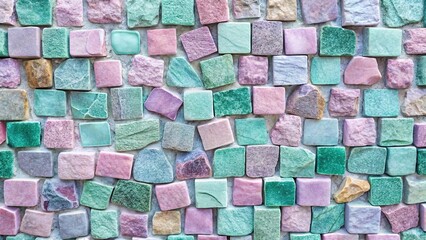 Pastel Granite Mosaic Wall Texture Background - Seamless Pattern