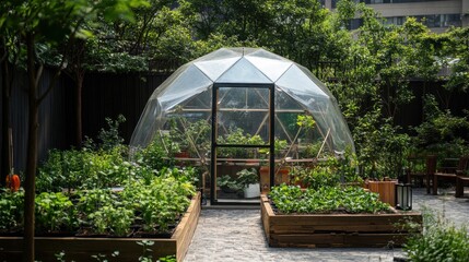 A transparent dome containing carbon sensors measuring atmospheric CO levels.
