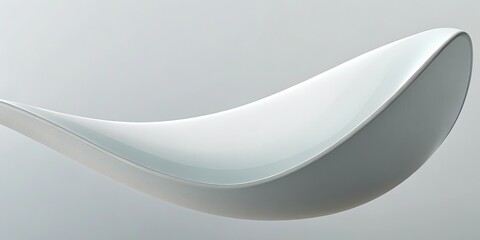 Abstract White Form, Minimalist Design, Wallpaper, Background