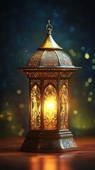 A beautifully ornate lantern casting a warm glow, creating an inviting ambiance.