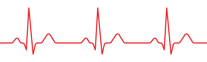 heart rate pulse graph. heartbeat line symbol. ECG, EKG test report. vector illustration on transparent background.
