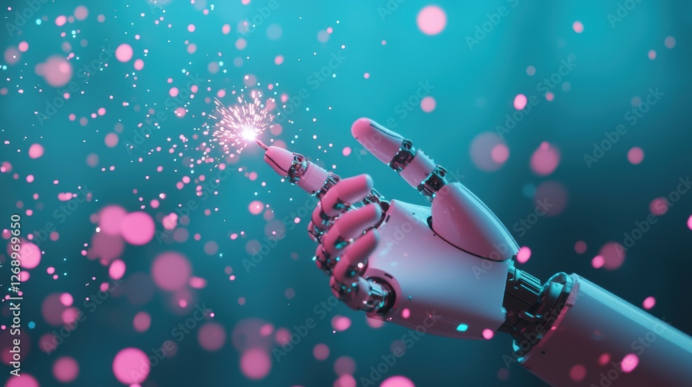 Aufkleber a robotic arm performing a precision welding task in a factory setting, illustrating the role of aut