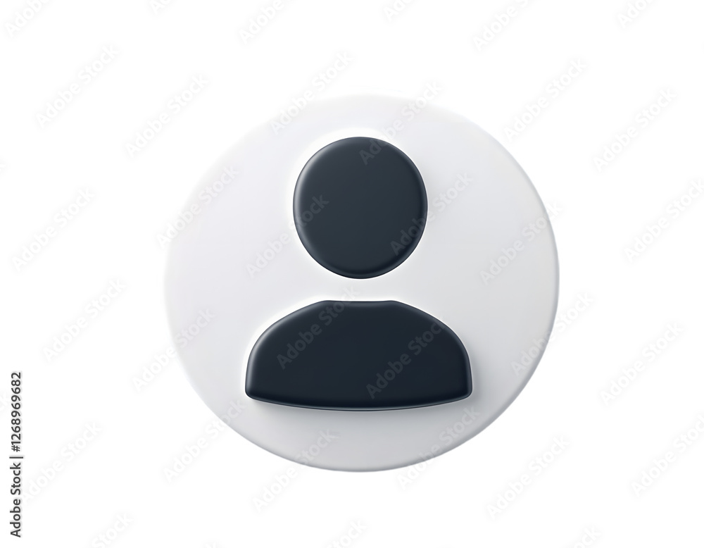 Aufkleber stylized iconic representation of a user profile with minimalist design elements