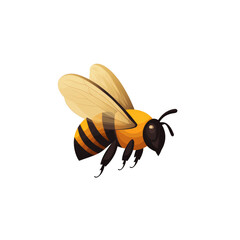 Isolated Cartoon-Style Illustration of a Bee