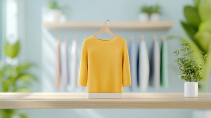 A digital screen at a clothing store allows customers to browse the store inventory, check for available sizes, and order items directly to their homes.