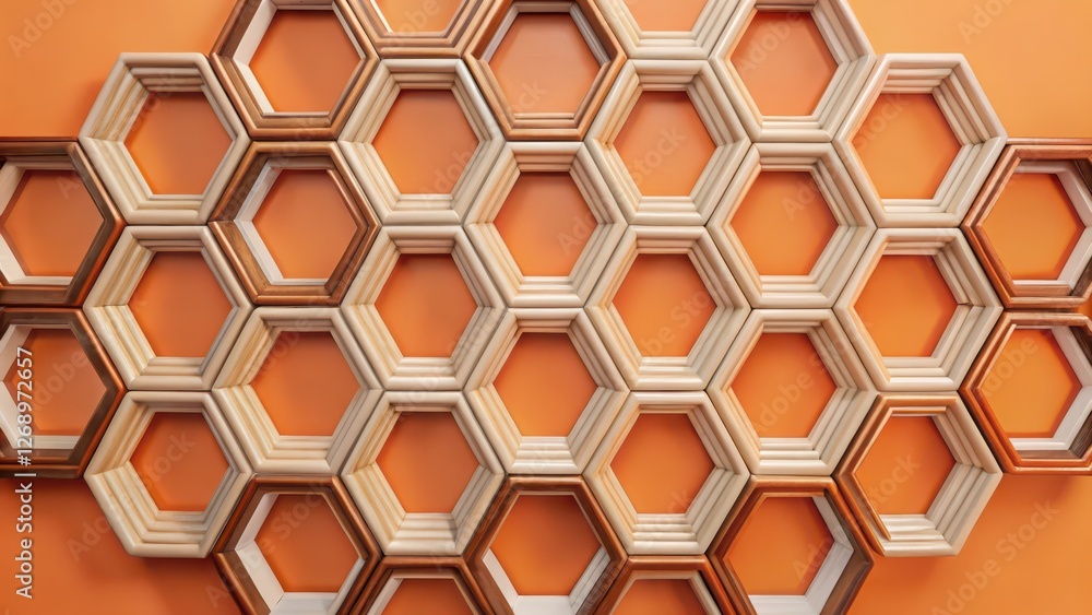 Aufkleber abstract hexagon pattern background