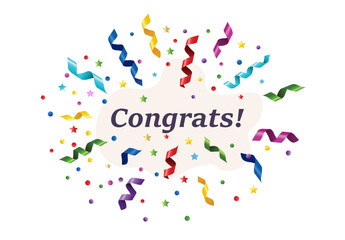 colorful confetti on white background