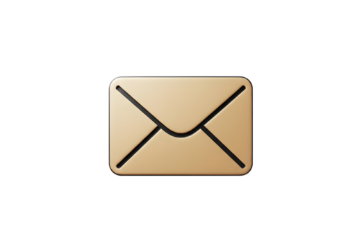 Golden Envelope Icon Representing Digital Communication and Modern Correspondence Techniques - Powered by Adobe