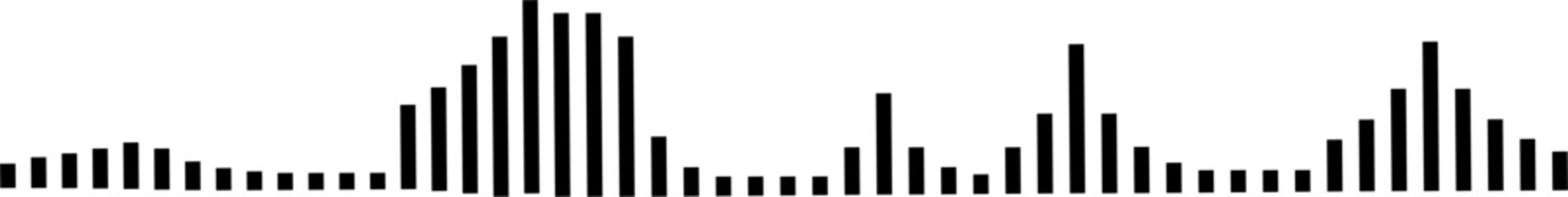 Fototapeta premium Monochrome Simple sound wave