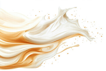 Whipped cream isolated on white or white background