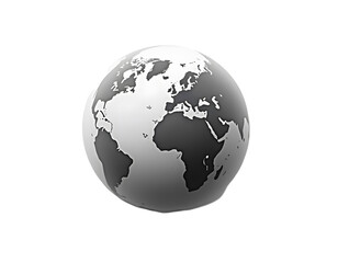 Fototapeta premium A Captivating Three-Dimensional Globe Illustrating the Continental Layout of Earth