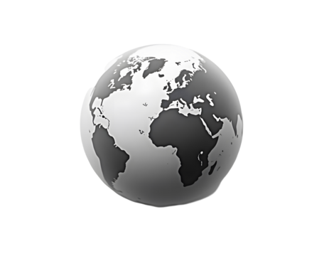 A Captivating Three-Dimensional Globe Illustrating the Continental Layout of Earth