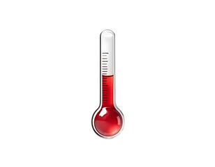 Thermometer with Red Liquid Indicating Temperature Measurement in a Scientific Context