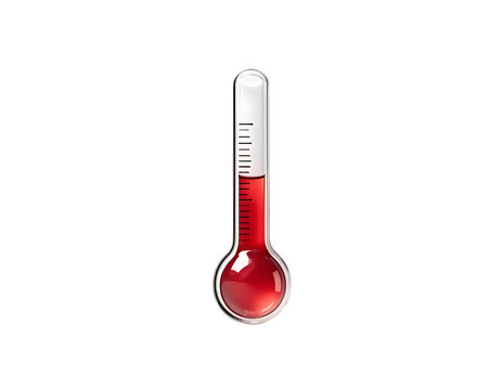 Thermometer with Red Liquid Indicating Temperature Measurement in a Scientific Context - Powered by Adobe