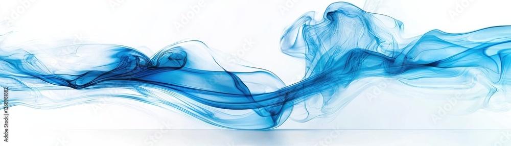 Poster swirling blue smoke abstract background for art and design projects with soft flowing patterns