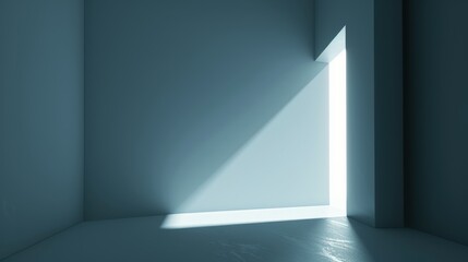 Fototapeta premium Light Beam in Abstract Room: A Study in Minimalism and Hope
