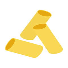 Simple Pasta Shapes Collection. Flat Illustration