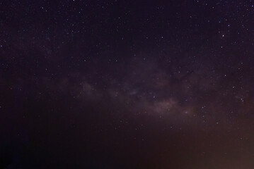 Milky Way galaxy with stars and dust in space, panoramic photo