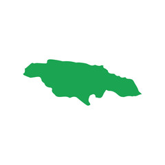 map of Jamaica green icon