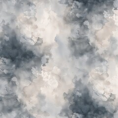 abstract, textured background with a watercolor style. It features a blend of soft, muted colors, primarily shades of gray and white, creating a cloudy or marbled effect.