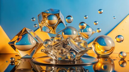 Abstract Geometric Composition with Spheres and Cubes