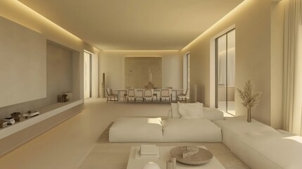 Serene Minimalist Living Room Interior Design