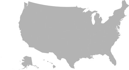 US Illustrative Gray Map