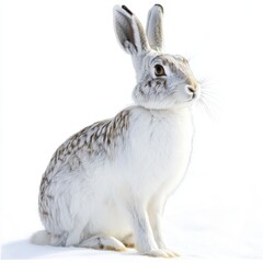 Obraz premium Arctic hare isolated on white