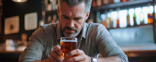 Man Taking Alcohol Text, 