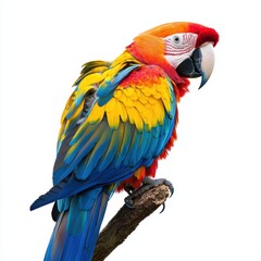 Fototapeta premium Macaw parrot isolated on white