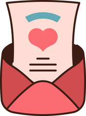 Romantic Letter Icon Illustrations