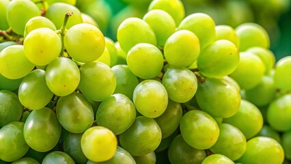 Lush Green Grapes: Fresh, Juicy Bunch of Green Grapes Stock Photo
