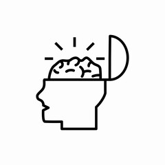 Neural connection brain icon vector sign