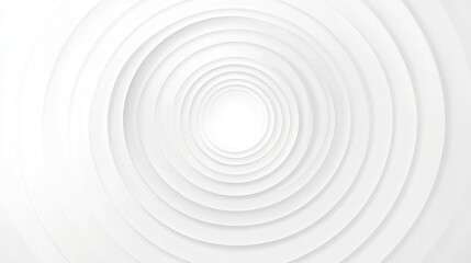 Concentric randomly offset white rings or circles steps fading out background wallpaper banner close up flat lay top view from above.
