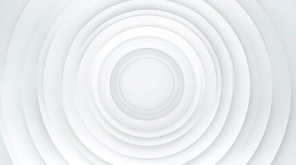 Concentric randomly offset white rings or circles steps fading out background wallpaper banner close up flat lay top view from above.