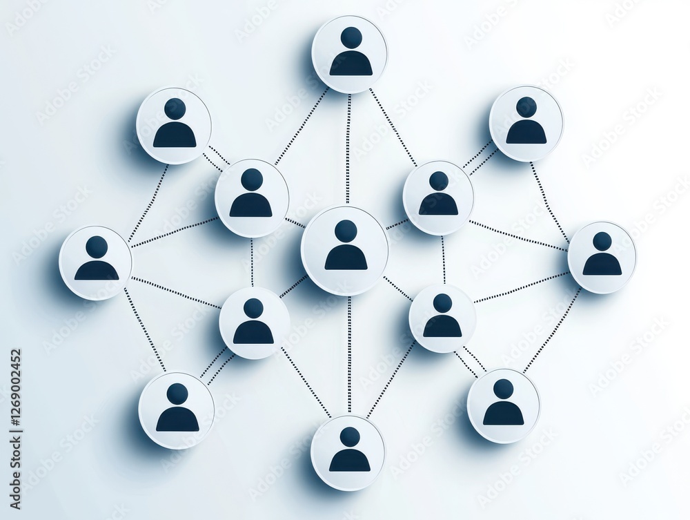 Poster a network diagram showing interconnected user profiles, illustrating relationships and connections a