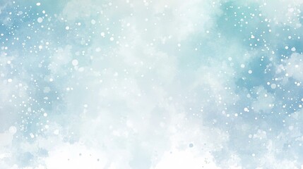 Obraz premium Abstract blue winter watercolor background. Sky pattern with snow. Light blue water color paper texture background. Blue watercolor vector background.