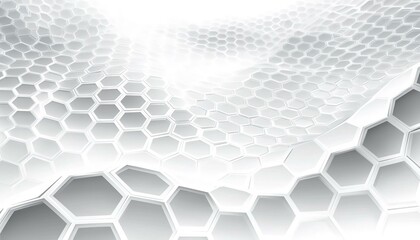 Technology abstract background with hexagons mesh 3D abstraction of nanotechnology and science electronics and digital style Abstract geometric.