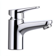 Sleek chrome faucet showcasing modern design and functionality for bathrooms.