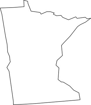 Minnesota State Map - Outline Vector SVG Illustration
