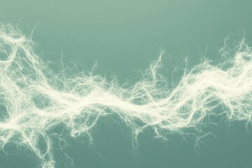 Naklejka premium White branched fractal pattern against a gradient turquoise background