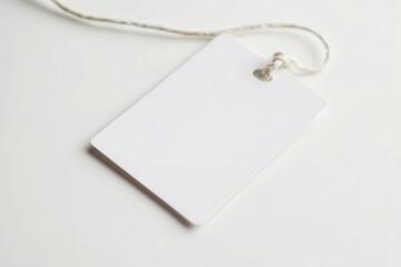 Blank White Tag on String for Labeling and Pricing Products