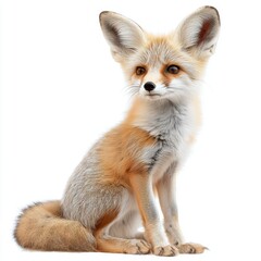 Fennec fox isolated on white