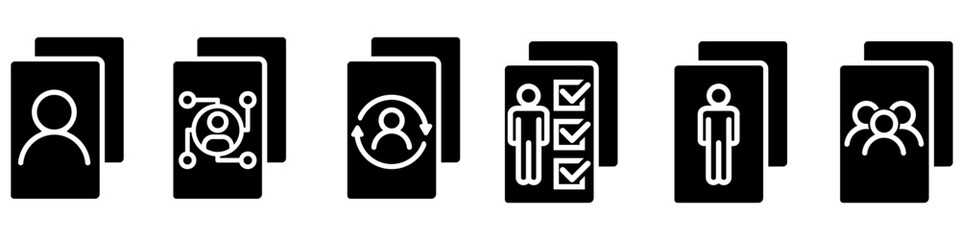 Man vector icon set. account illustration sign collection. user symbol. person logo.