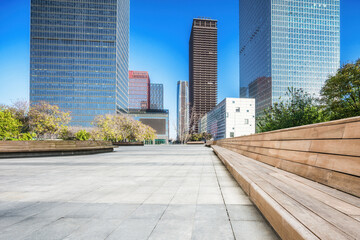 Modern Urban Landscape with Sleek Architecture and Greenery