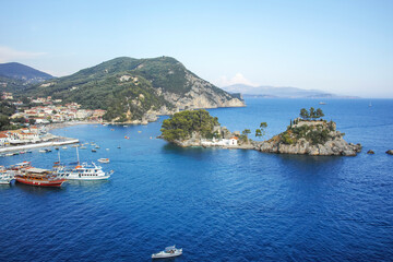 Fototapeta premium Summer view of Town of Parga, Epirus, Greece
