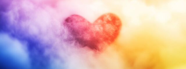 Fototapeta premium Abstract representation of love and diversity with rainbow hues and gradient lighting, symbolizing unity and inclusivity in vibrant colors.