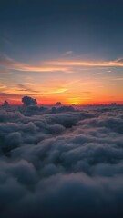 Softly glowing clouds drift across a serene red river landscape at sunset, clouds, tranquil atmosphere